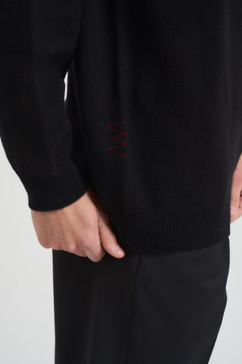 Maglia uomo girocollo nera - 4