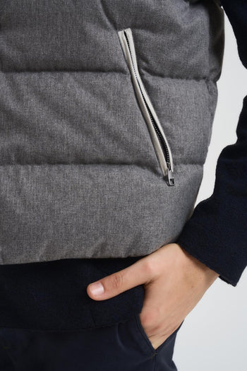 Gilet uomo trapuntato grigio - 4