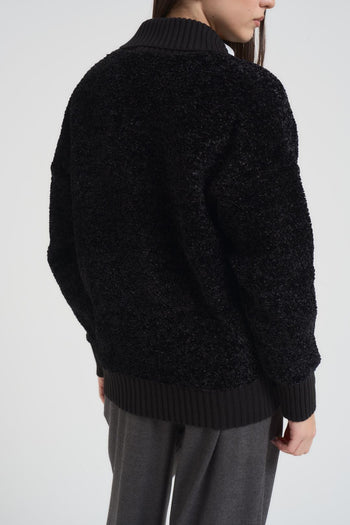 Cardigan donna strutturato nero - 5