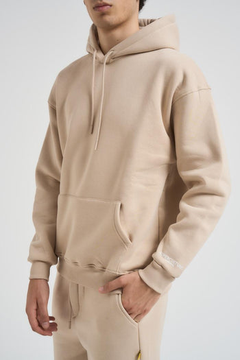 Felpa uomo con cappuccio beige - 4