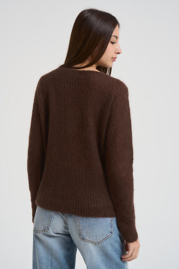 Maglia donna scollo a barchetta moro - 3