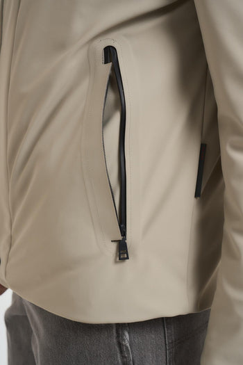 Giubbotto uomo con cappuccio grigio chiaro - 5