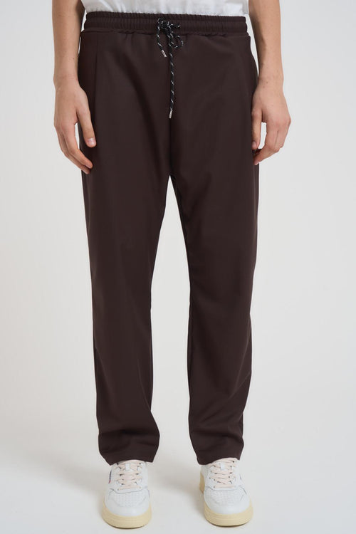 Pantalone uomo con elastico moro