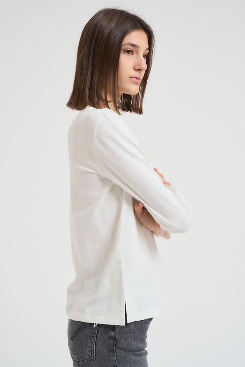 T-shirt con maniche 3/4 donna bianca - 2