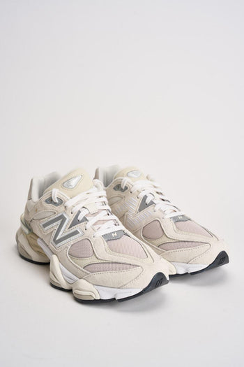 Sneakers uomo 9060 bianche e beige - 3