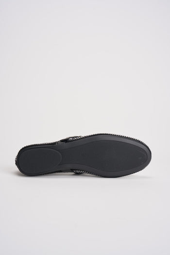 Ballerine donna nere con strass argento - 9