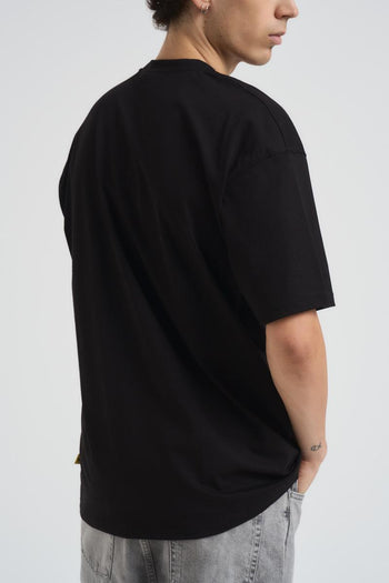 T-shirt uomo girocollo nera - 4