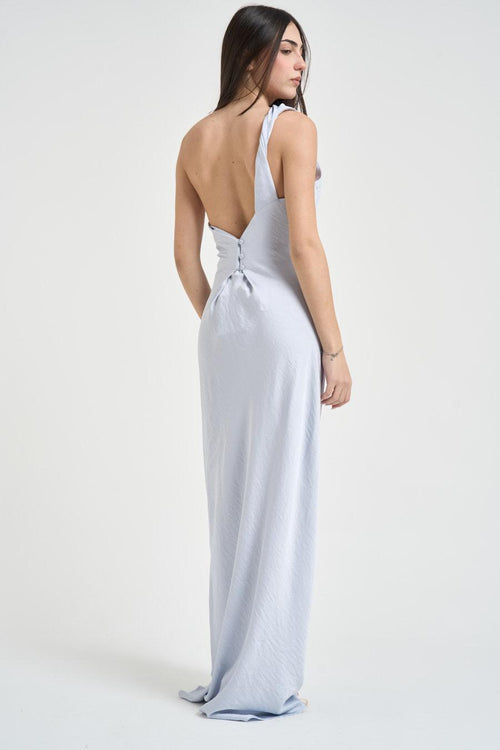 Abito donna lungo celeste chiaro - 2