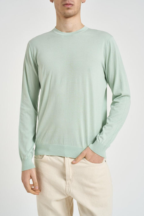 Maglia uomo girocollo verde acqua - 1