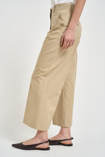 Pantalone donna dritto beige - 3