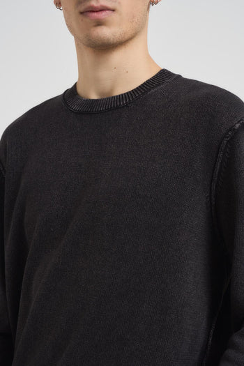 Maglia uomo girocollo grigio nera - 3