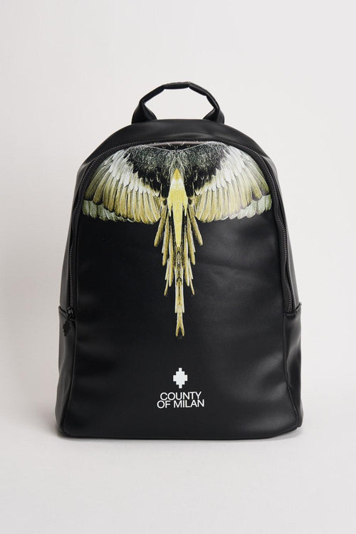 Zaino uomo nero con stampa