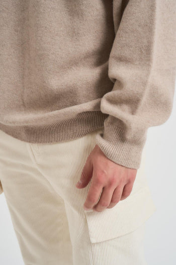 Maglia uomo girocollo beige - 4