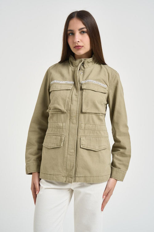 Giacca donna verde militare