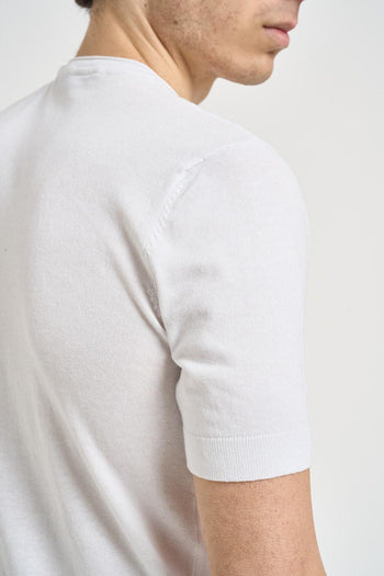 T-shirt uomo in maglia bianca - 5