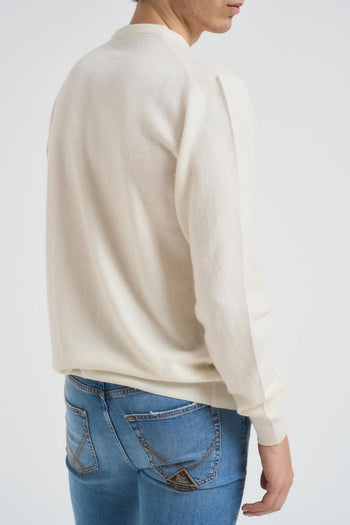 Maglia uomo girocollo panna - 3