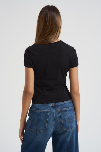 T-shirt donna girocollo T-Uncutie nera - 4