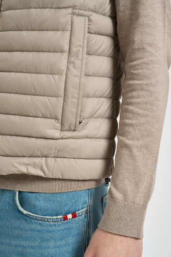 Gilet uomo piumino trapuntato beige - 4