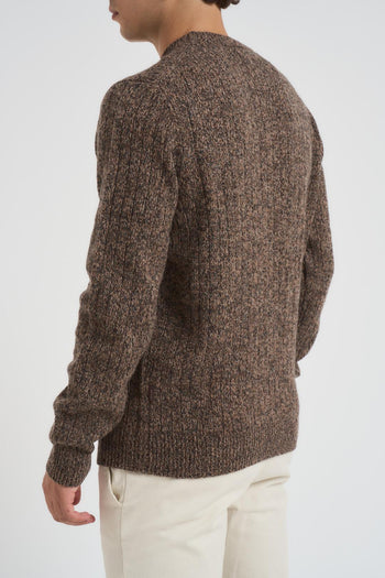Maglione a coste melangé uomo - 5