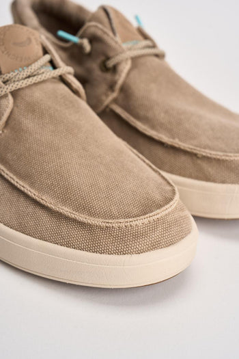 Scarpe basse uomo in tessuto beige - 4
