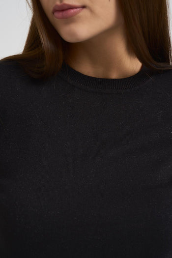 Maglia donna girocollo nera - 3