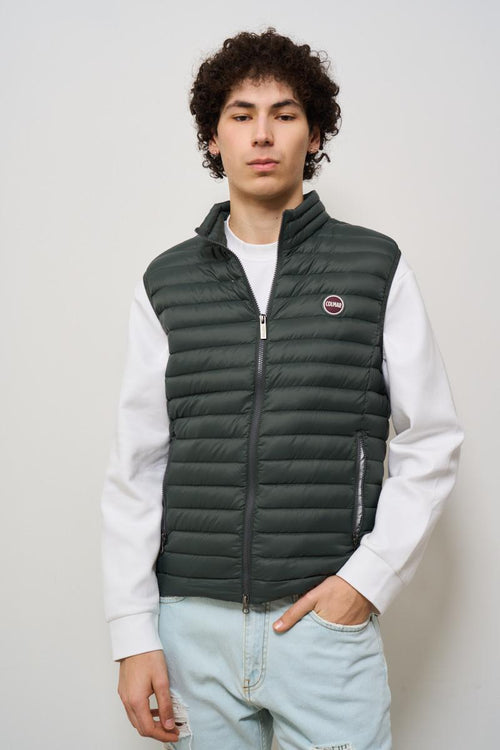 Gilet uomo trapuntato verde militare