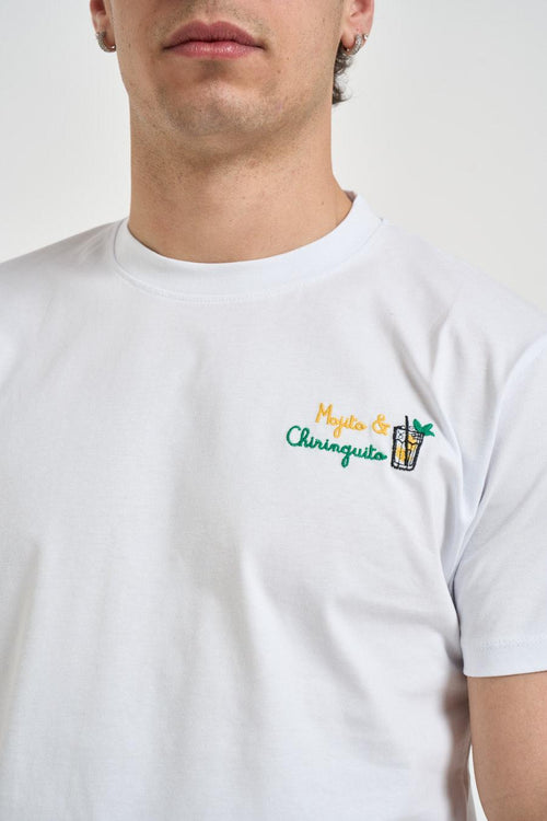 T-shirt uomo con ricamo bianca - 2