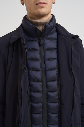 Trench uomo midi imbottito blu - 8