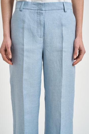 Pantalone donna gamba dritta celeste - 5