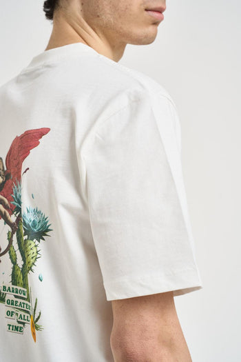 T-shirt uomo con stampa bianca - 5