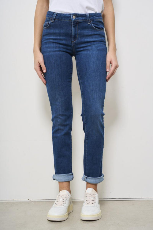 Skinny women's jeans in dark denim - 2
