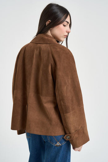Trench donna Sospiro in suede cuoio - 5
