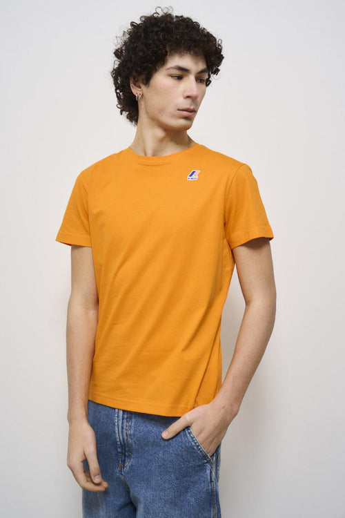 Orange Men's T-Shirt with Logo - 2