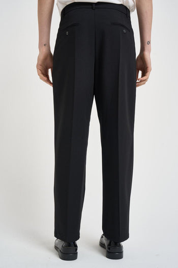 Pantalone uomo con pinces nero - 3