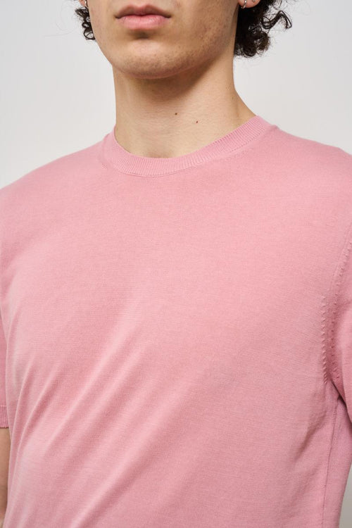 T-shirt uomo in maglia rosa - 2