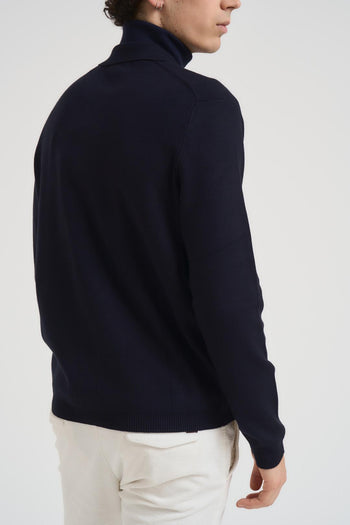 Cardigan in maglia uomo blu notte - 4