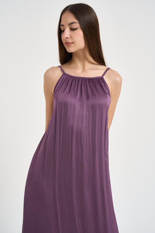 Abito donna lungo viola - 2