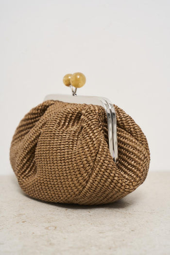 Brown Braided Shoulder Bag Women's Clutch - 3