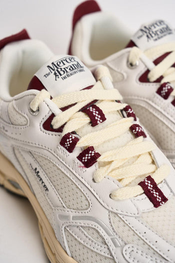 Sneakers donna Rerun bianca e bordeaux - 4