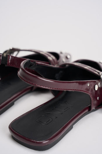 Slingback donna bordeaux con borchie - 6