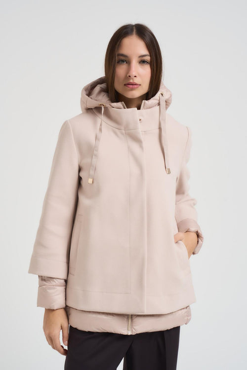 Giubbotto donna con pettorina rimovibile latte