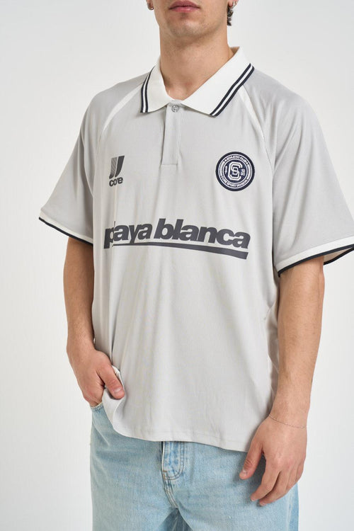 Polo uomo sportiva Football grigio