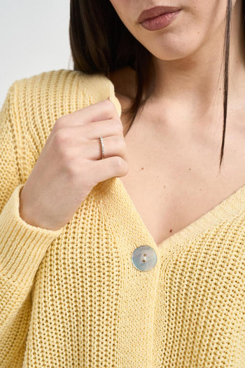 Cardigan donna giallo - 3