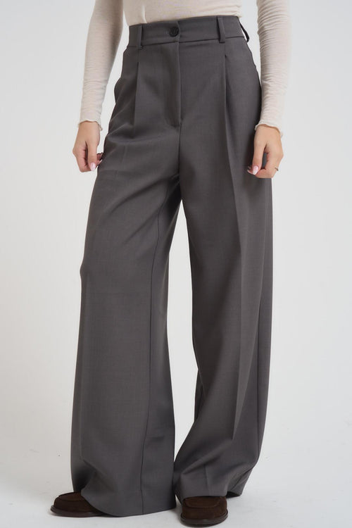 Pantalone donna a palazzo grigio