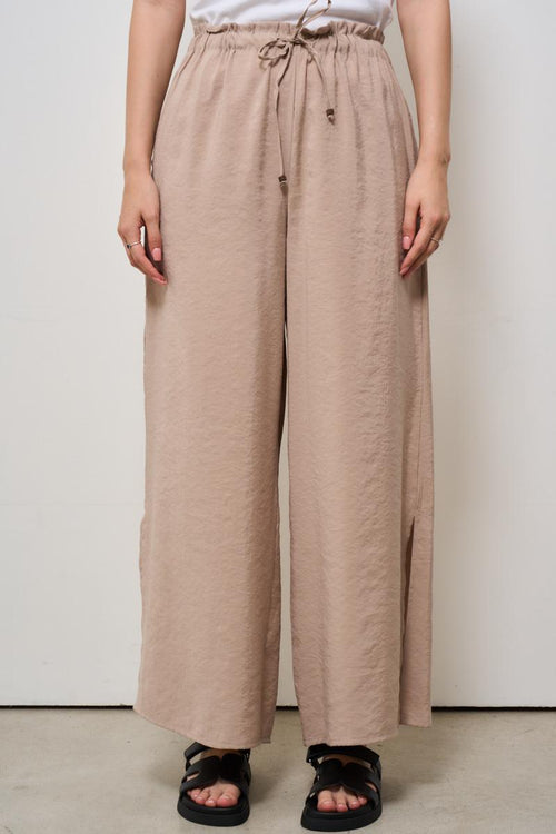 Pantalone donna a palazzo beige