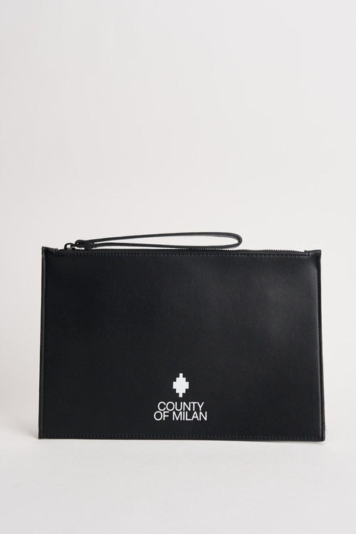 Pochette uomo con stampa nera