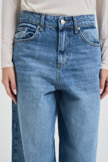 Jeans donna baggy blu chiaro - 4