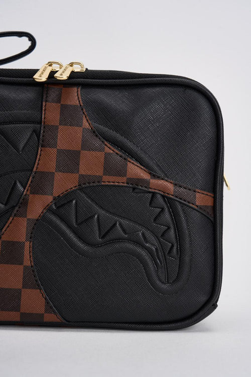 Pochette uomo check marrone e nero - 2