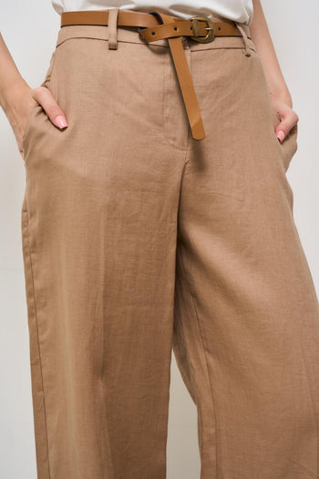 Pantalone donna a palazzo cammello - 6