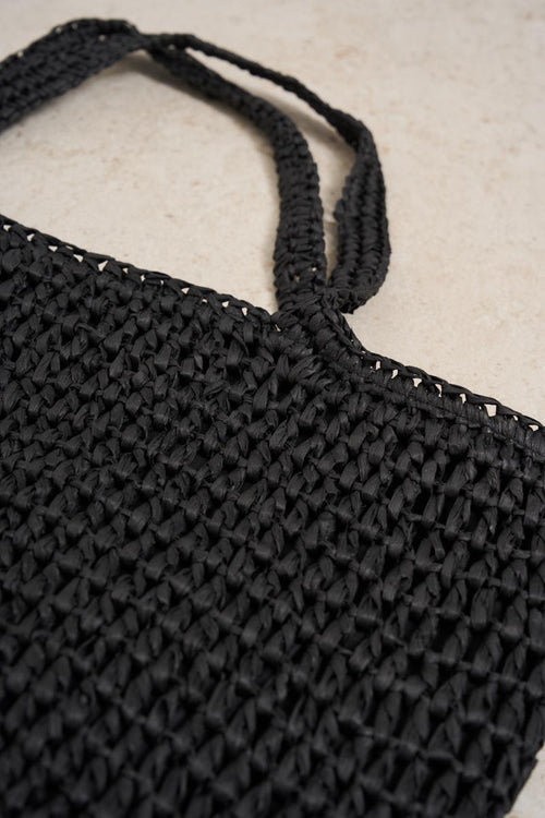 Borsa donna in paglia nera - 2